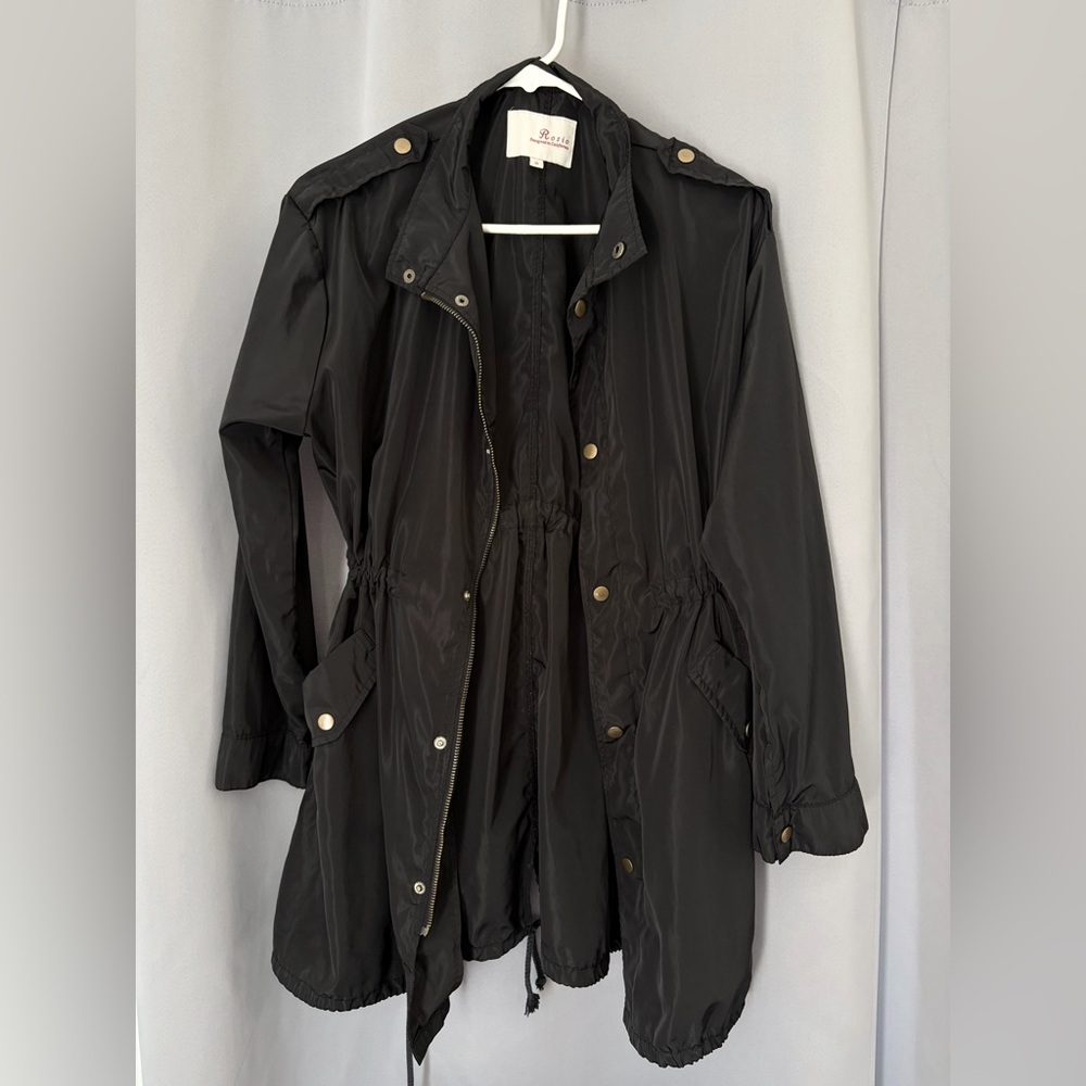 Rosio Black Lightweight Anorak Jacket
